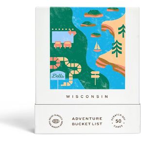 Wisconsin Adventure Bucket List: 50 Scratch-Off Cards for Outdoor Activities, Tourist Attractions, and Road Trips - Perfect Travel Gift and Guide for Exploring
