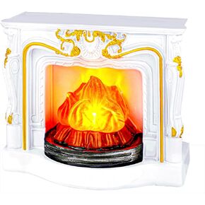 1: 12 Scale Mini House Furniture and Accessories White Miniature Fireplace Mini Resin Fireplace Mini Furniture for Mini House Decoration