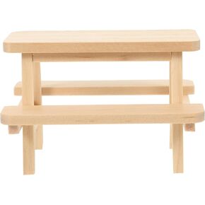طاولة وكراسي Totority Miniature Dollhouse Picnic Table ، و Prop For Doll Play للدمى ، والتصوير الفوتوغرافي ، والزينة ، 3.14 × 3.14 × 2.16 بوصة