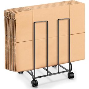 Carton Cart Carttable Carton Stand with Wheels Carton Storage Rack Carbon Steel Carton Cart for Home Warehouse ، Compact Carton Organizer 11.8 'x 10.2' x 17.1 '' Black