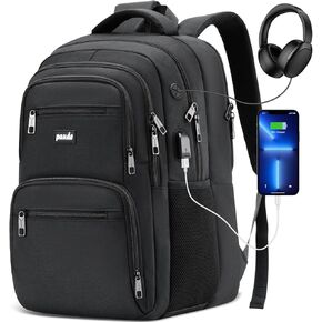 Paude Laptop Backpack ، حقائب الظهر المدرسية على ظهر المدرسة مع USB لأعمال مكتب طلاب الجامعات الثانوية ، مقاومة للماء