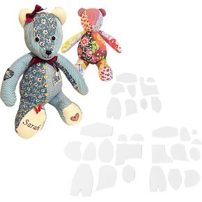30 Pcs Memory Bear Sewing Patterns Template, Memory Bear Acrylic Template Ruler Set, Quilting Rulers and Templates, Memory Bear Patterns for Sewing Patterns for Beginners