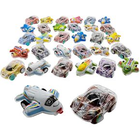 50 Pcs Mini Pull Back Cars and Airplane Set, Assorted Pull Back Racing Vehicles for Kids Toddlers, Small Racing Car Carnival Prizes, Party Favors, Pinata Stocking Goodie Bag Stuffers
