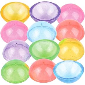 Poppers Jumbo Glitter Glitter ، مجموعة من 10 ، ألعاب نصف الكرة المنبثقة بألوان متنوعة لامعة ، ألعاب المدرسة القديمة في التسعينات من القرن الماضي ، تفضل بحفل أعياد الميلاد ، موزع حقيبة Goodie للأولاد والبنات
