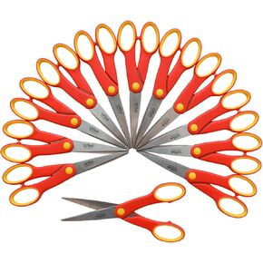 School Smart Pointed Tip Student Scissors, 6-1/4 Inches, Pack of 12