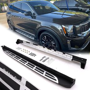 𝐌𝐀𝐗 𝐋𝐎𝐀𝐃𝐈𝐍𝐆 400lbs Running Boards fit for KIA Telluride 2019 2020 2021 2022 2023 2024 - Heavy Duty Side Steps Nerf Bar Accessories (No Drilling Required)