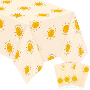 3pcs Boho Sun Party Party Formloths - Bohemian Hippie Sunshine Table Coverplity Table Covering Oirt Thrip on the Sun Party Decorations Supplies （Boho）