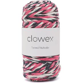 تمشيط القطن متعدد الألوان سلسلة Macrame String 5mm ، قوس قزح ملون Macrame ، ملتوية ملونة متعددة الألوان متنوعة Macrame Yarn 87 yds x 5mm ، خيوط حرفة زخرفية للعقدة (TM20) in Kuwait