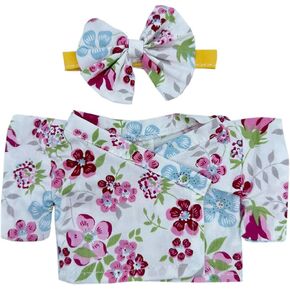 niannyyhouse 10cm 20cm Plush Doll Clothes Belt Kimono Yukata Sets Doll Dress Up (Black-20cm)