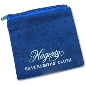 حقيبة Hagerty Silver Keeper Holloware - حقيبة تخزين فضية مضادة للتشويه لأدوات المسطحات الفضية ، المصنوعة في الولايات المتحدة الأمريكية ، كوشير معتمدة - حقيبة زرقاء 4 "× 4" (عدد واحد)
