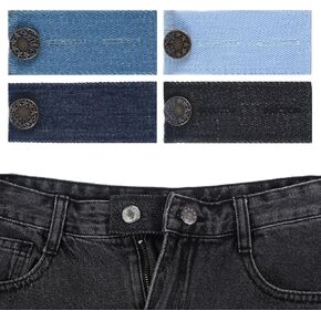 8pcs Waist Extender for Jeans,Pant Extender for Pregnant Women,Pregnancy Jeans Extenders,Adjustable Waistband Extenders Denim,for Pregnant Women Pants, Jean, Skirts,Multicolor