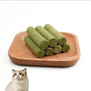 Cat Grass Bearge Stick - عصي تجميد مجففة للقطط الداخلية ، وعلاجات نكهة الدجاج لتنظيف الأسنان وعلاج كرة الشعر - 100 جم