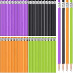 TecUnite 120 Pcs #2 HB Pencils with Eraser No 2 Unsharpened Wooden Hexagonal Pencils for Adults Gifts for School Exam art Learning Office Sketching(Rainbow Colors)