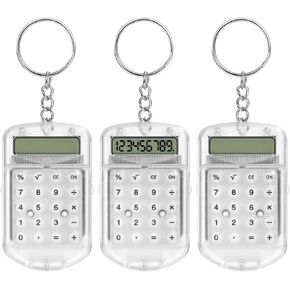 DOITOOL 3pcs Keychain Calculator Computadora para Niños School Calculator Birthday Calculator Mini Calculator Keychain Pocket Calculator Mini Keyring Novelty Key Chain Student
