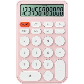 Standard Function Basic Calculator,12 Digit Large LCD Display,Bottom Antiskid,for Office, Home, School,Automatic Sleep,with Battery, yellow