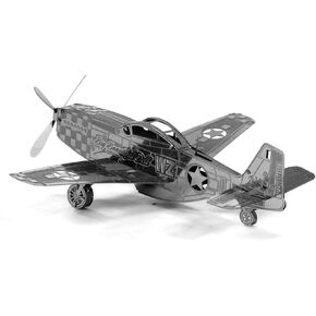 السحر المعدني الأرض P-51 موستانج طائرة 3D المعدنية الطراز
