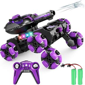 سيارة التحكم عن بُعد للأطفال ، ألعاب Cars RC للأعمار من 8 إلى 13 عامًا ، 2.4 جيجا هرتز 360 ° دوران 6WD RC Stunt Car Bomb Hompresss لعام 6 7 8 9 10 11
