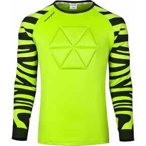 Elbow & Chest Padded Soccer Goalie Jersey - Long Sleeve Soccer Goalkeeper Jersey Men - Adult, Youth Goalie Shirt