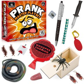 Prank kit, 25 PCS Prank Stuff, Pranks for Kids Adults, Cool Funny Prank Gifts for April Fools Pranks, Birthday, Christmas