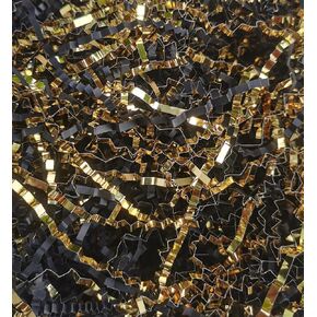 jhesao 1lb crinkle cut paper paper paper for box box filler ، black and gold crinke paper congetti confetti for packaging to packaging
