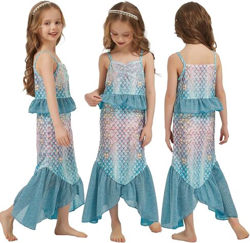 ارتداء Mermaid for Girls.including a Crown و Scepter ، هدية عيد ميلاد رائعة للفتيات. in Kuwait
