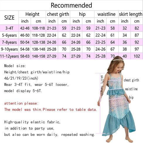 ارتداء Mermaid for Girls.including a Crown و Scepter ، هدية عيد ميلاد رائعة للفتيات. in Kuwait