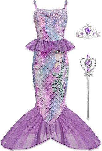 ارتداء Mermaid for Girls.including a Crown و Scepter ، هدية عيد ميلاد رائعة للفتيات. in Kuwait