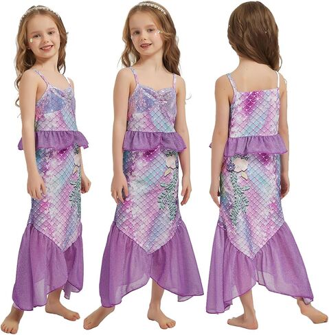 ارتداء Mermaid for Girls.including a Crown و Scepter ، هدية عيد ميلاد رائعة للفتيات. in Kuwait