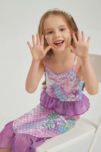 ارتداء Mermaid for Girls.including a Crown و Scepter ، هدية عيد ميلاد رائعة للفتيات. in Kuwait