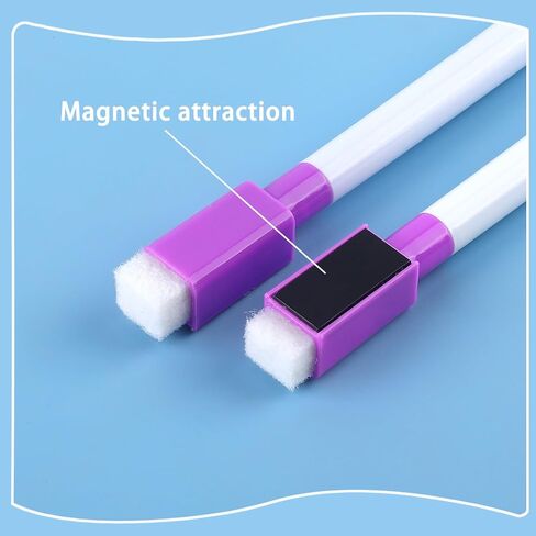 amassan 10 Pack Magnetic Dry Erase Markers with Eraser - Assorted Colors Fine Tip Whiteboard Markers for Teachers, Office & School Supplies (Includes 1 Magnetic Eraser) in Saudi Arabia