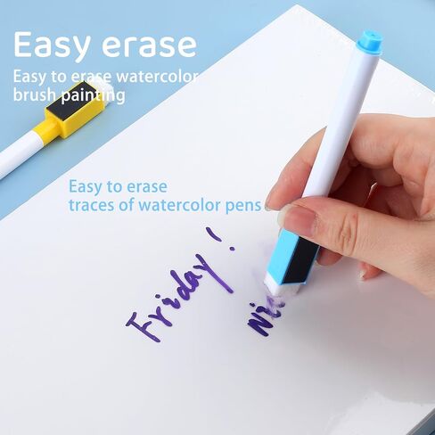 amassan 10 Pack Magnetic Dry Erase Markers with Eraser - Assorted Colors Fine Tip Whiteboard Markers for Teachers, Office & School Supplies (Includes 1 Magnetic Eraser) in Saudi Arabia