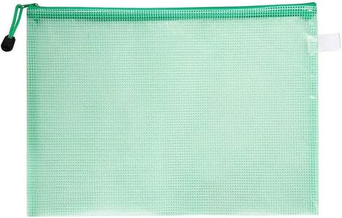 Bill Plastic Wallets Zip Lock Bags Mesh Document Wallet Document Folders Plastic Pockets Zipper File Wallet for School Office Homework Travel Storage Bags Green in Kuwait