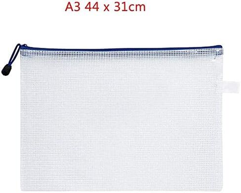 Bill Plastic Wallets Zip Lock Bags Mesh Document Wallet Document Folders Plastic Pockets Zipper File Wallet for School Office Homework Travel Storage Bags Green in Kuwait