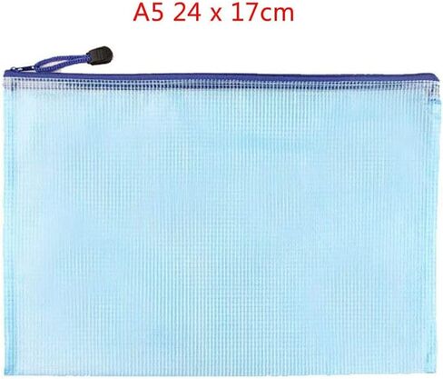 Bill Plastic Wallets Zip Lock Bags Mesh Document Wallet Document Folders Plastic Pockets Zipper File Wallet for School Office Homework Travel Storage Bags Green in Kuwait