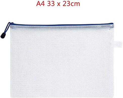 Bill Plastic Wallets Zip Lock Bags Mesh Document Wallet Document Folders Plastic Pockets Zipper File Wallet for School Office Homework Travel Storage Bags Green in Kuwait
