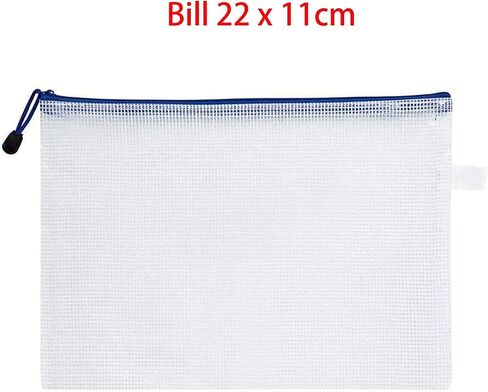 Bill Plastic Wallets Zip Lock Bags Mesh Document Wallet Document Folders Plastic Pockets Zipper File Wallet for School Office Homework Travel Storage Bags Green in Kuwait