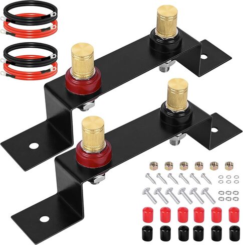 Battery Relocation Kit, Battery Jump Post Kit Heavy Duty Remote Battery Terminals Charging Post with Bracket Cable Compatible with UTV ATV Car Trucks RV Tractor Boat in Kuwait