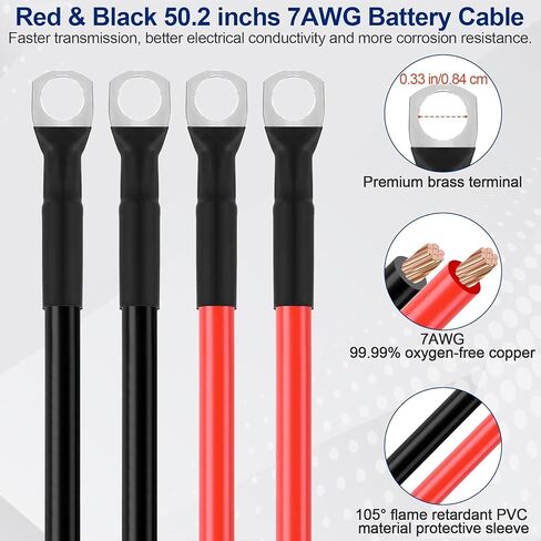 Battery Relocation Kit, Battery Jump Post Kit Heavy Duty Remote Battery Terminals Charging Post with Bracket Cable Compatible with UTV ATV Car Trucks RV Tractor Boat in Kuwait