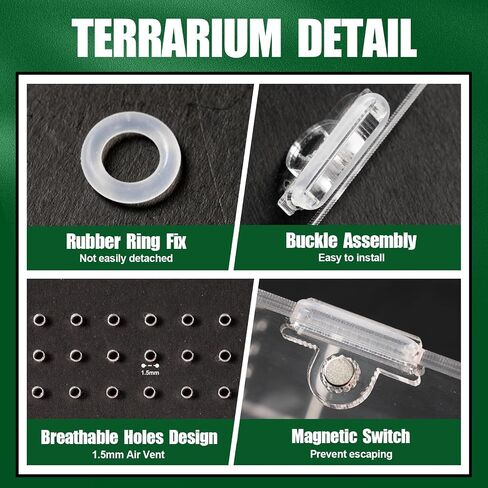 Transparent Jumping Spider Enclosure, Acrylic Reptile Terrarium Enclosure, Small Reptiles Habitat Tank Breeding Box for Tarantula Insect (Small) in Saudi Arabia