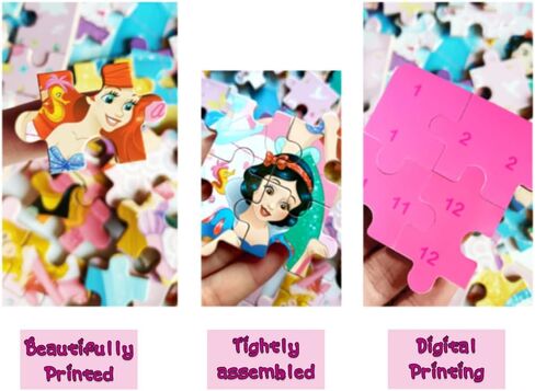 NEILDEN Jigsaw Puzzles for Kids Ages 4-8 Puzzles Packed in Tin Box 60 Pieces Learning Educational Puzzles for Children Girls and Boys, Princess in Kuwait