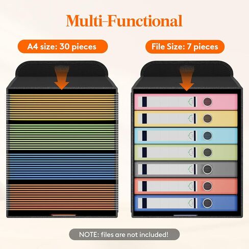 Lifewit File Organizer Box for A4-sized Hanging File Folders, Portable Storage File Boxes with Plastic Slide, File Boxes Document Storage for School, Home, Office, Folders Storage Dark Gray 2 Pack in Saudi Arabia