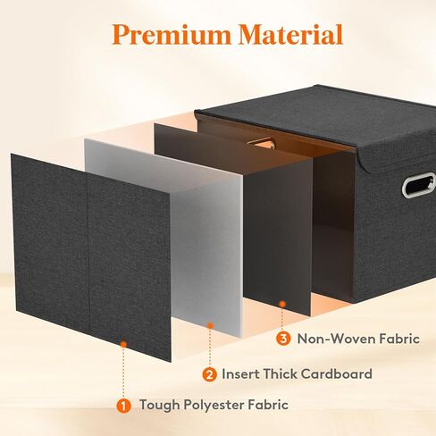 Lifewit File Organizer Box for A4-sized Hanging File Folders, Portable Storage File Boxes with Plastic Slide, File Boxes Document Storage for School, Home, Office, Folders Storage Dark Gray 2 Pack in Saudi Arabia
