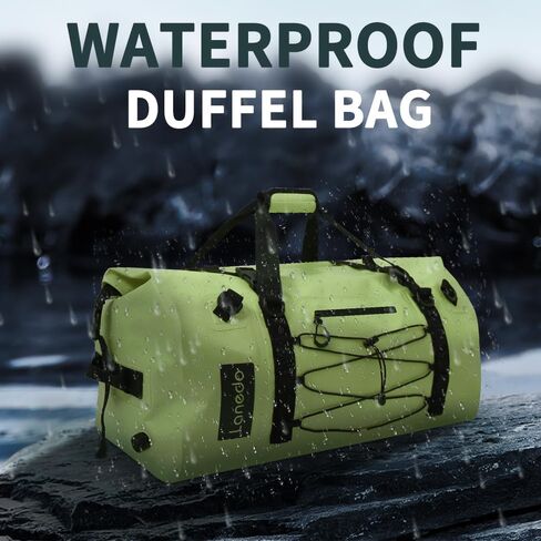 80L Waterproof Duffel Bag Large Dry Bags Roll-Top Heavy Duty Dry Duffle Bag with Durable Straps & Handles for Kayaking Paddle boarding Boating Rafting Fishing Canoeing Camping (Blue) in Kuwait