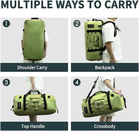 80L Waterproof Duffel Bag Large Dry Bags Roll-Top Heavy Duty Dry Duffle Bag with Durable Straps & Handles for Kayaking Paddle boarding Boating Rafting Fishing Canoeing Camping (Blue) in Kuwait