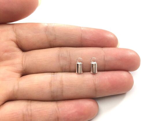10pcs Adabele أصيلة 925 sterling الفضة نهاية الغراء الغراء في الأنبوب endcap ل 2 مم الجلد الأسلاك السلكية الخيط DIY المجوهرات صنع ss259-2 in Kuwait