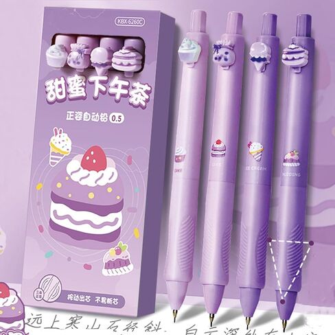 4 Pcs Cute Mechanical Pencils 0.5mm Cute Cartoon Panda Mechanical Pencil Kawaii Soft Grip Pencils School Pencil for Kids Students Girls Boys Women (Panda) in Saudi Arabia