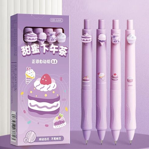 4 Pcs Cute Mechanical Pencils 0.5mm Cute Cartoon Panda Mechanical Pencil Kawaii Soft Grip Pencils School Pencil for Kids Students Girls Boys Women (Panda) in Saudi Arabia