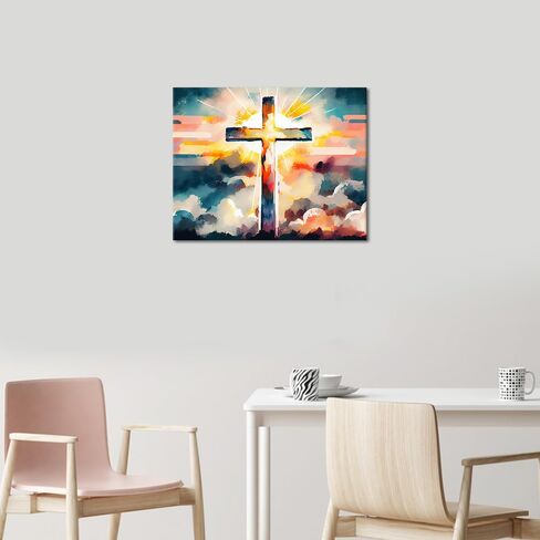 Tumovo Abstract Paint بأرقام للبالغين عبر غروب الشمس مع السحب عيد الفصح DIY الطلاء البالغ من خلال عدد مجموعات الأرقام على قماش الرسم الأكريليك بأرقام لطلاء الزيت الحرف اليدوية 16x20 في in Saudi Arabia