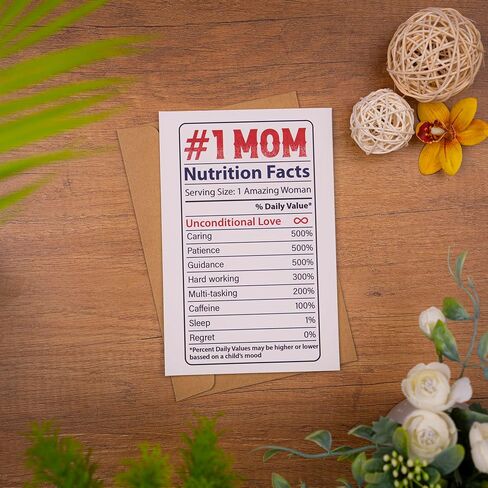 decorluxes Funny Card for Mom from Daughter, Son, Kids on Mothers Day, Mother’s Day Greeting Card for mom, New Mom Greeting Card for Women in Saudi Arabia