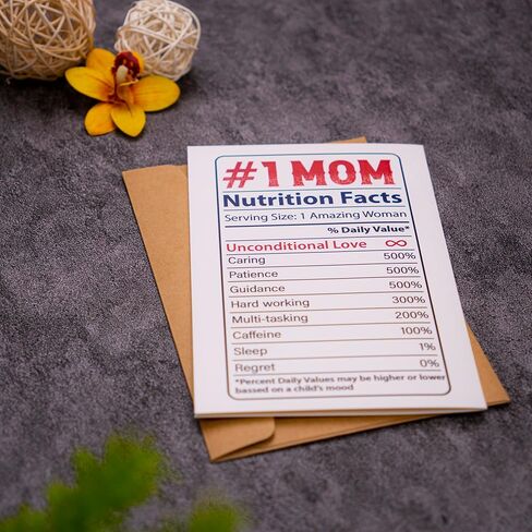 decorluxes Funny Card for Mom from Daughter, Son, Kids on Mothers Day, Mother’s Day Greeting Card for mom, New Mom Greeting Card for Women in Saudi Arabia
